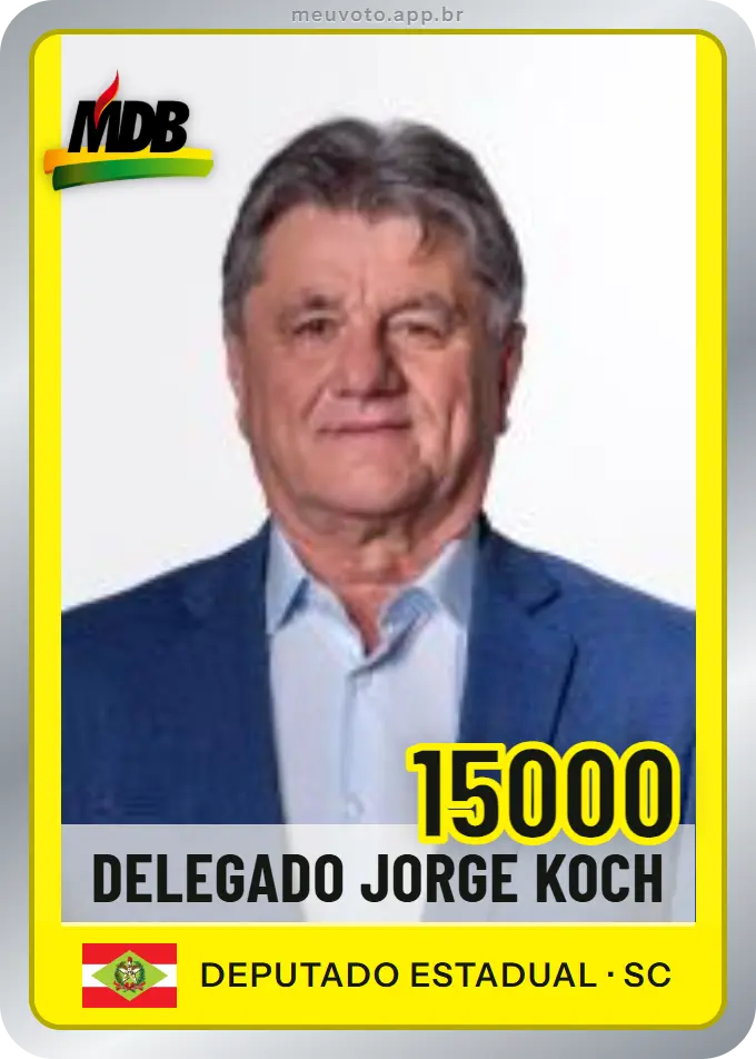 Carta de Delegado Jorge Koch, número 15000, MDB