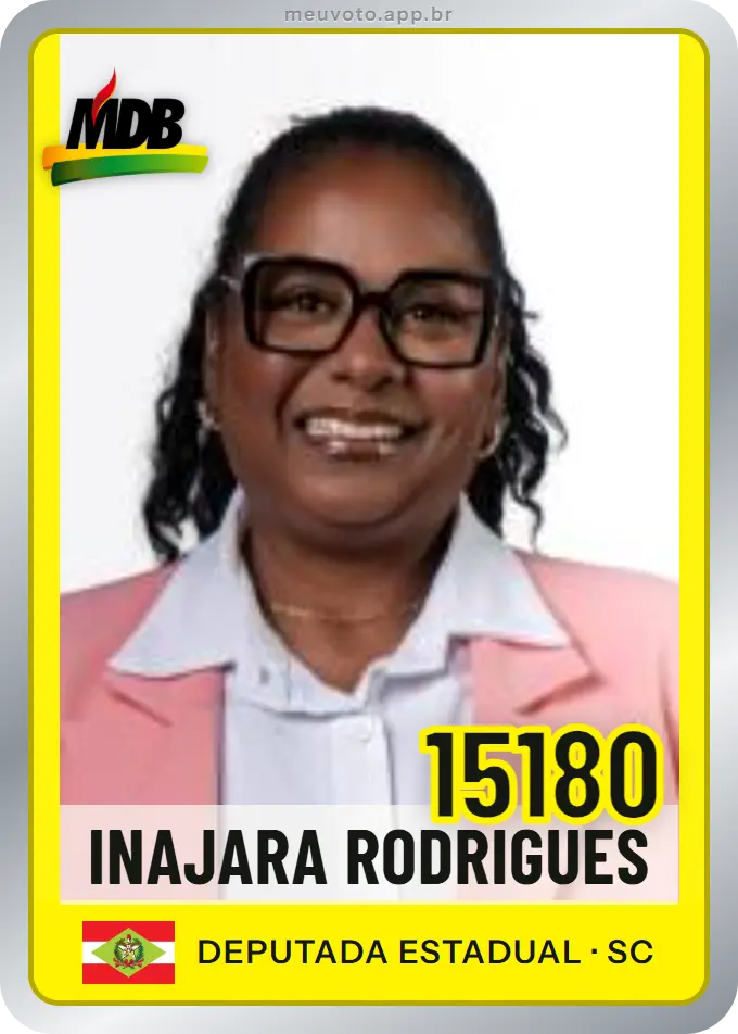 Carta de Inajara Rodrigues, número 15180, MDB