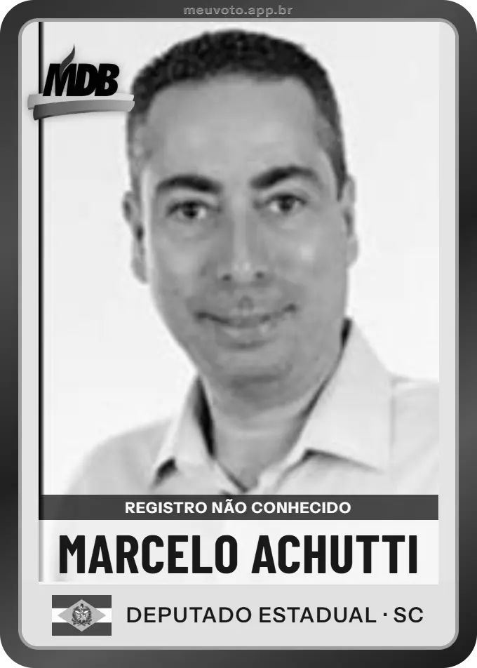 Carta de Marcelo Achutti, MDB. Teve o registro não conhecido pelo TSE e não vai à urna.