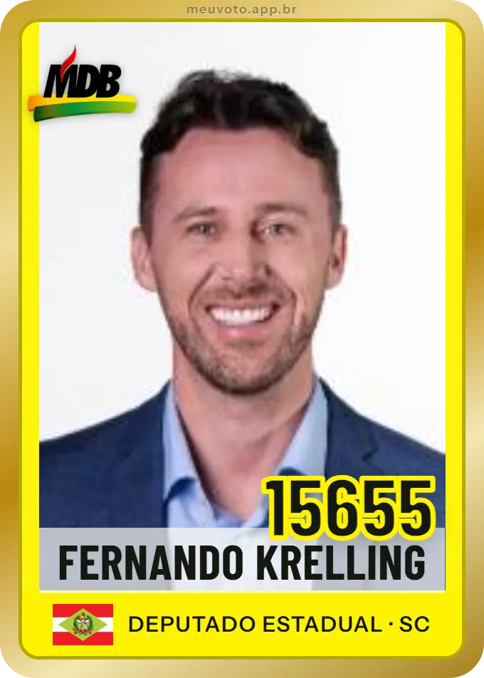 Carta de Fernando Krelling, número 15655, MDB