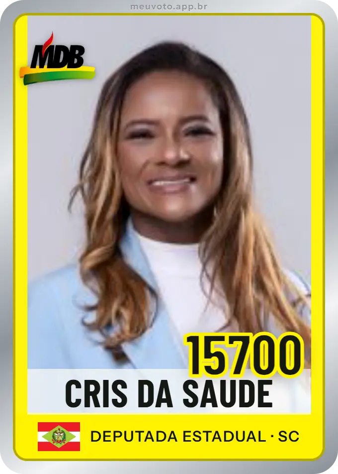 Carta de Cris da Saude, número 15700, MDB