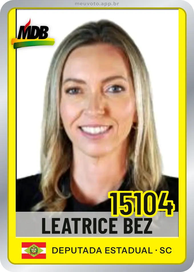 Carta de Leatrice Bez, número 15104, MDB