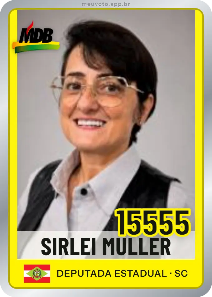 Carta de Sirlei Muller, número 15555, MDB