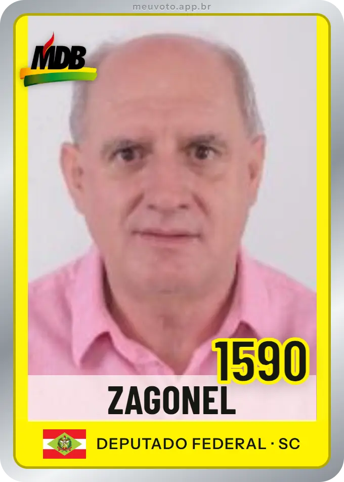 Carta de Zagonel, número 1590, MDB