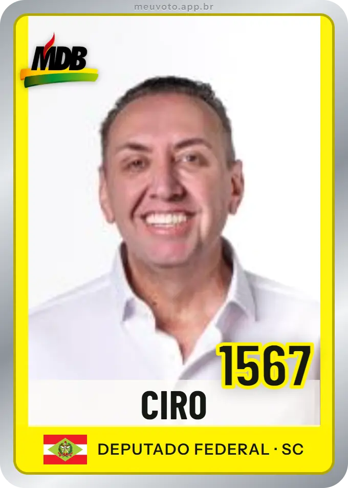 Carta de Ciro, número 1567, MDB