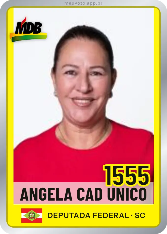 Carta de Angela Cad Unico, número 1555, MDB