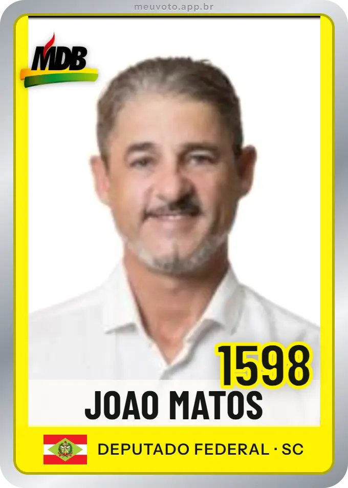 Carta de Joao Matos, número 1598, MDB