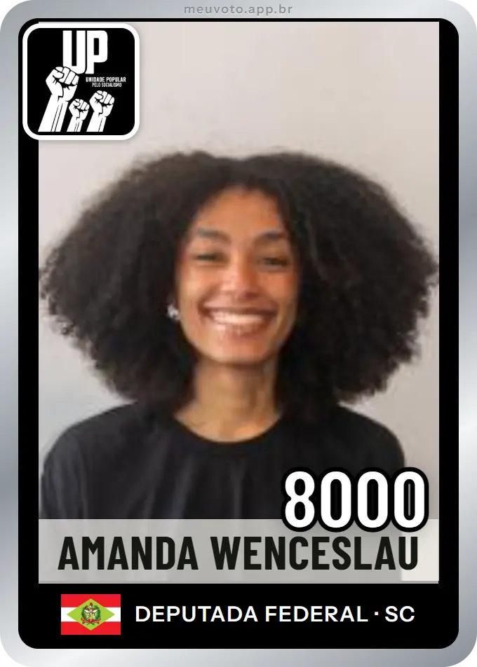 Carta de Amanda Wenceslau, número 8000, UP