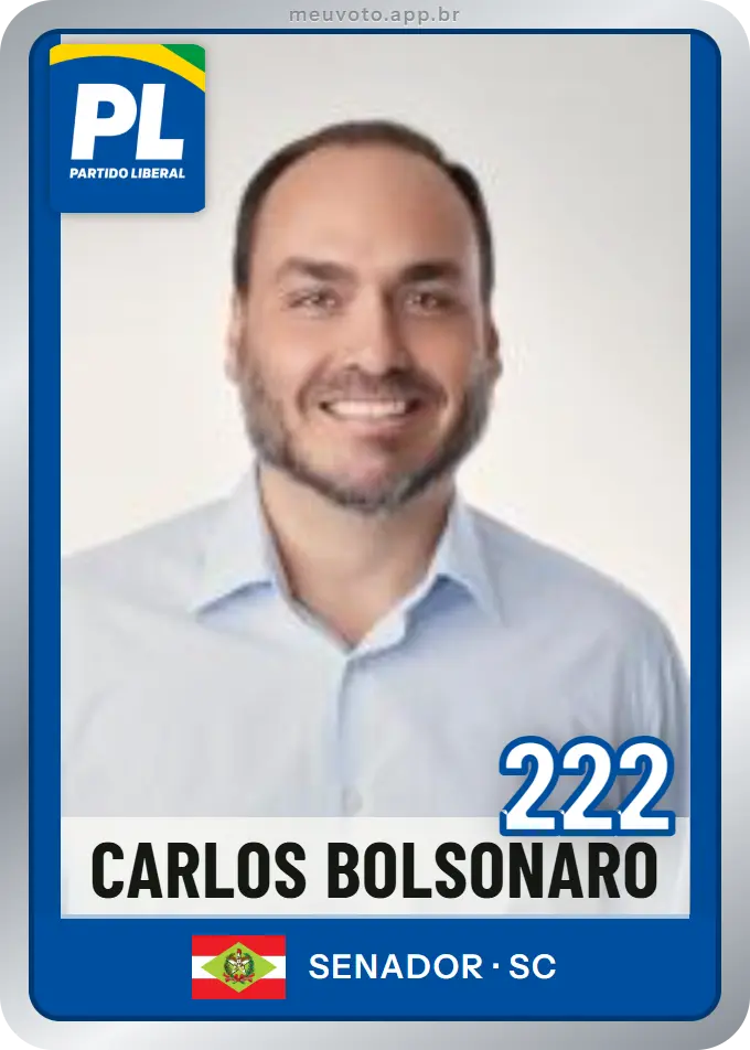 Carta de Carlos Bolsonaro, número 222, PL