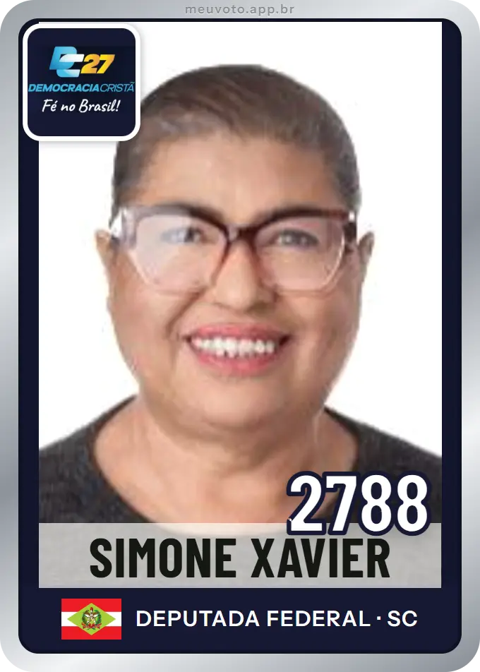 Carta de Simone Xavier, número 2788, DC
