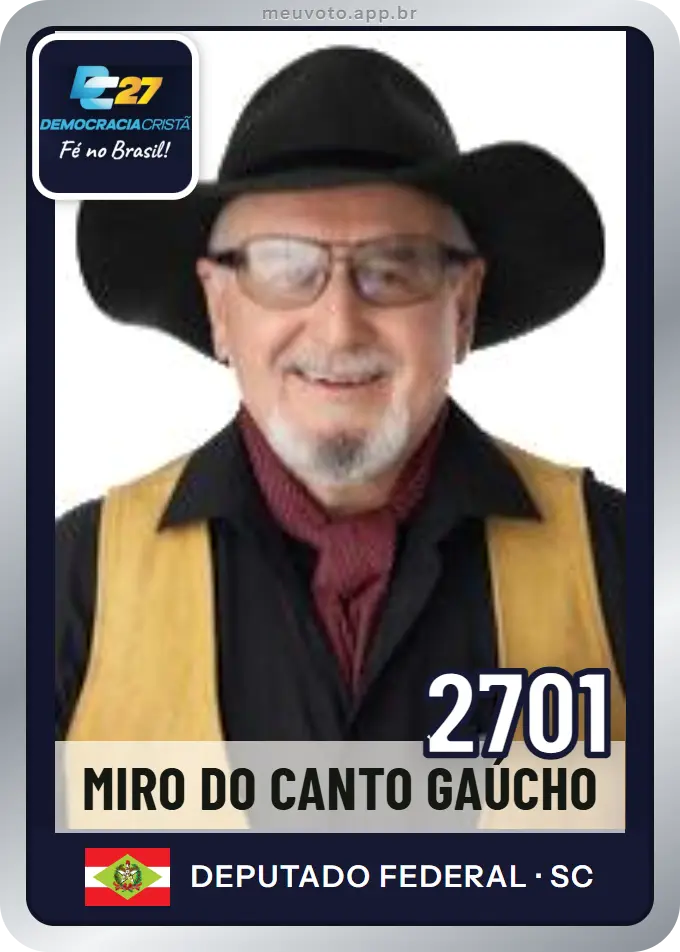 Carta de Miro do Canto Gaúcho, número 2701, DC