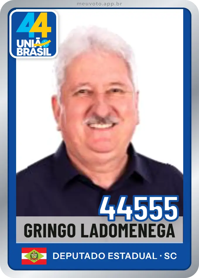 Carta de Gringo Ladomenega, número 44555, União
