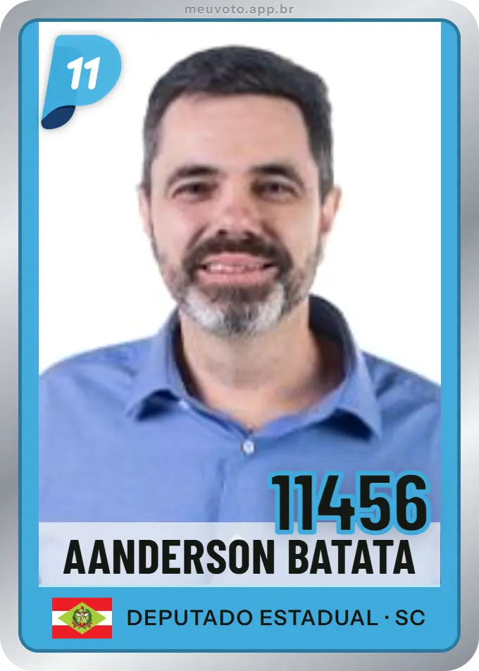 Carta de Aanderson Batata, número 11456, PP