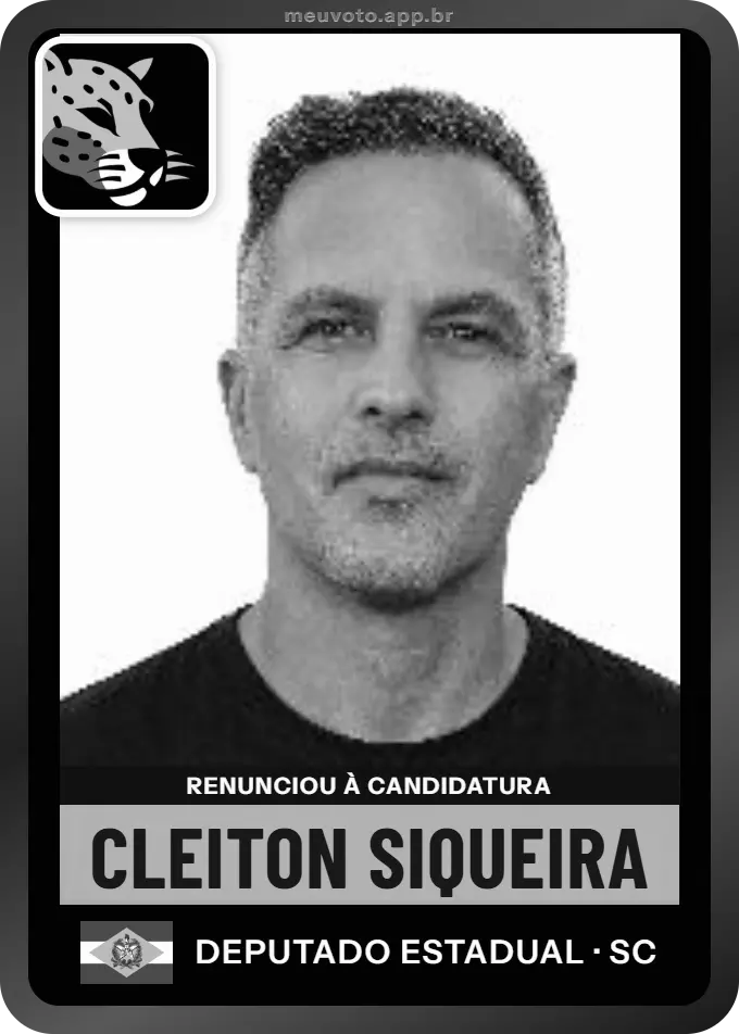 Carta de Cleiton Siqueira, Missão. Renunciou à candidatura e não vai à urna.