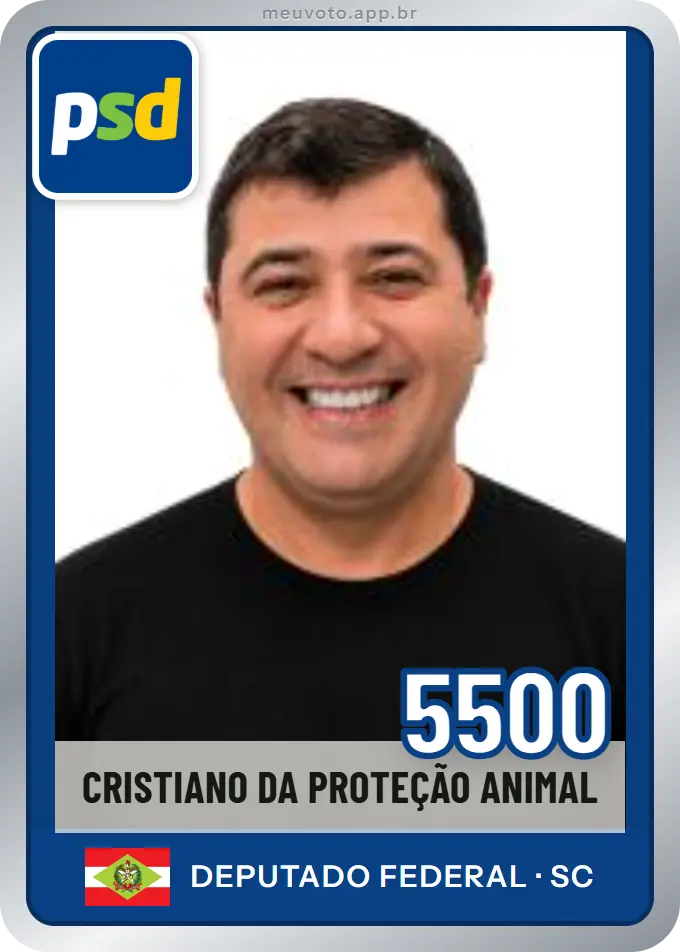 Carta de Cristiano da Proteção Animal, número 5500, PSD