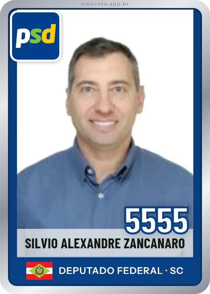 Carta de Silvio Alexandre Zancanaro, número 5555, PSD