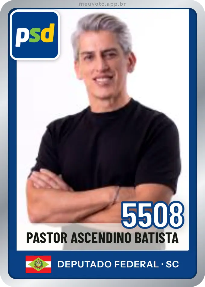 Carta de Pastor Ascendino Batista, número 5508, PSD