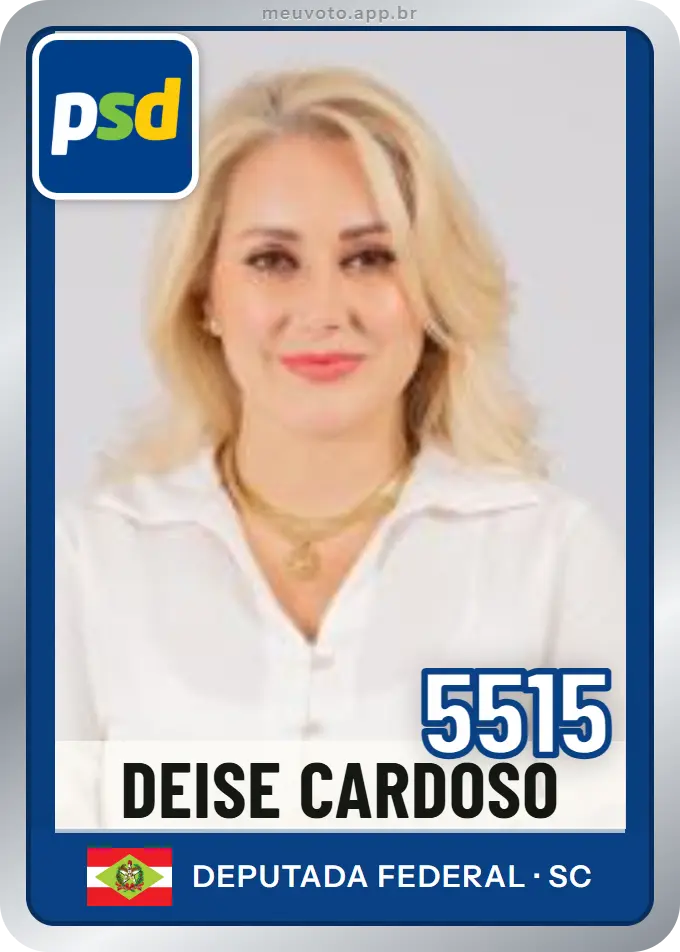 Carta de Deise Cardoso, número 5515, PSD
