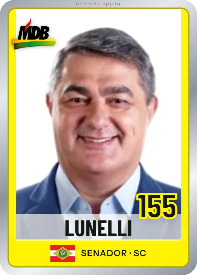 Carta de Lunelli, número 155, MDB