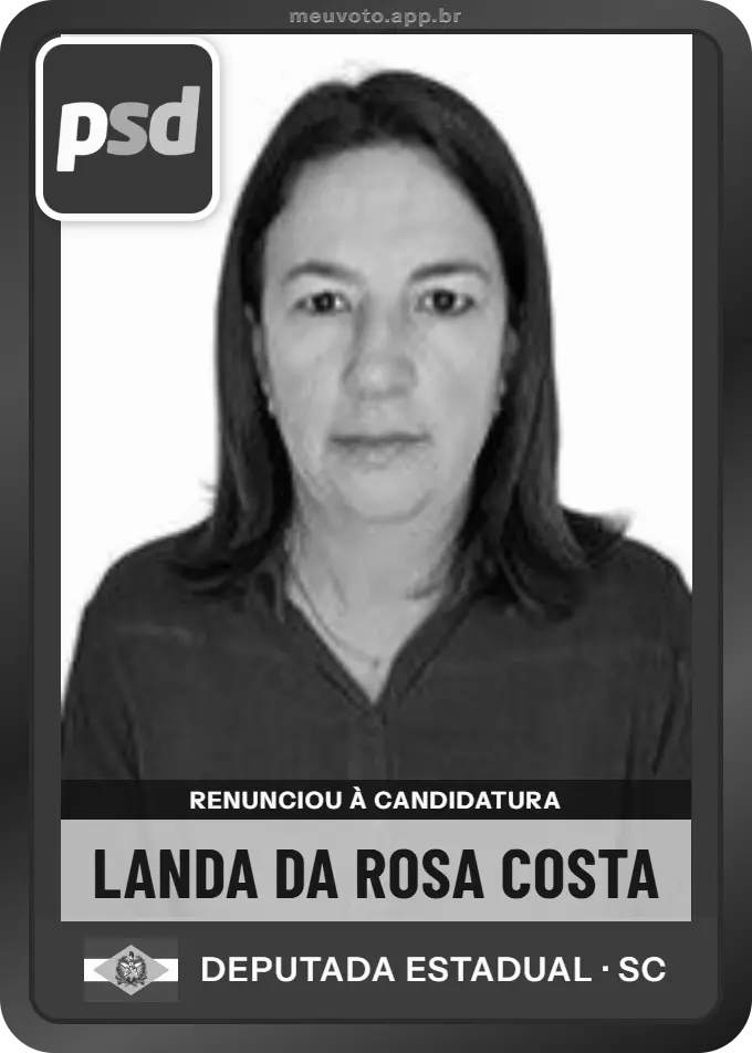 Carta de Landa da Rosa Costa, PSD. Renunciou à candidatura e não vai à urna.