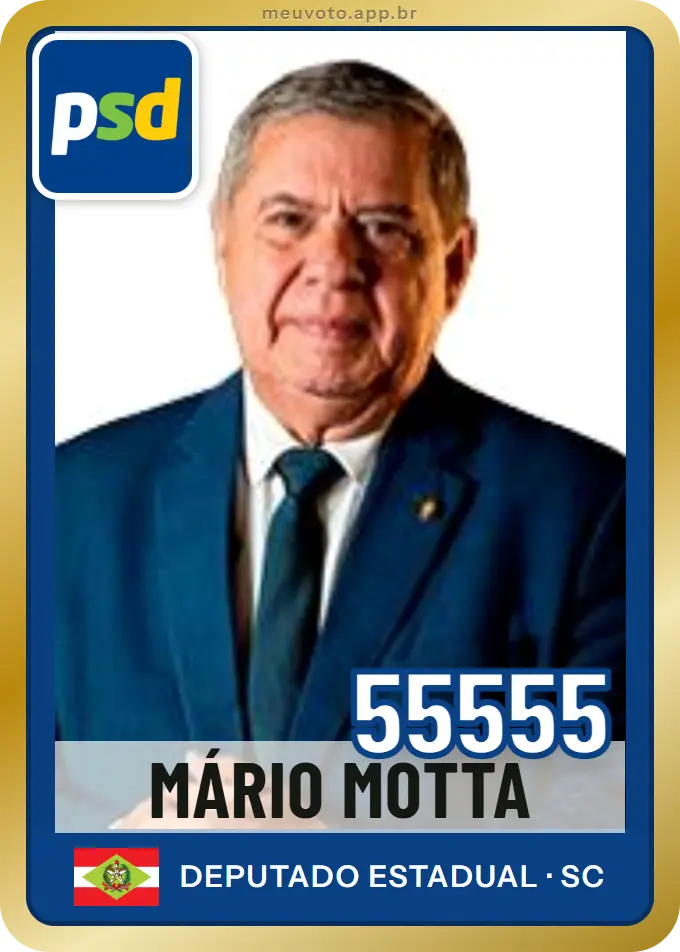 Carta de Mário Motta, número 55555, PSD