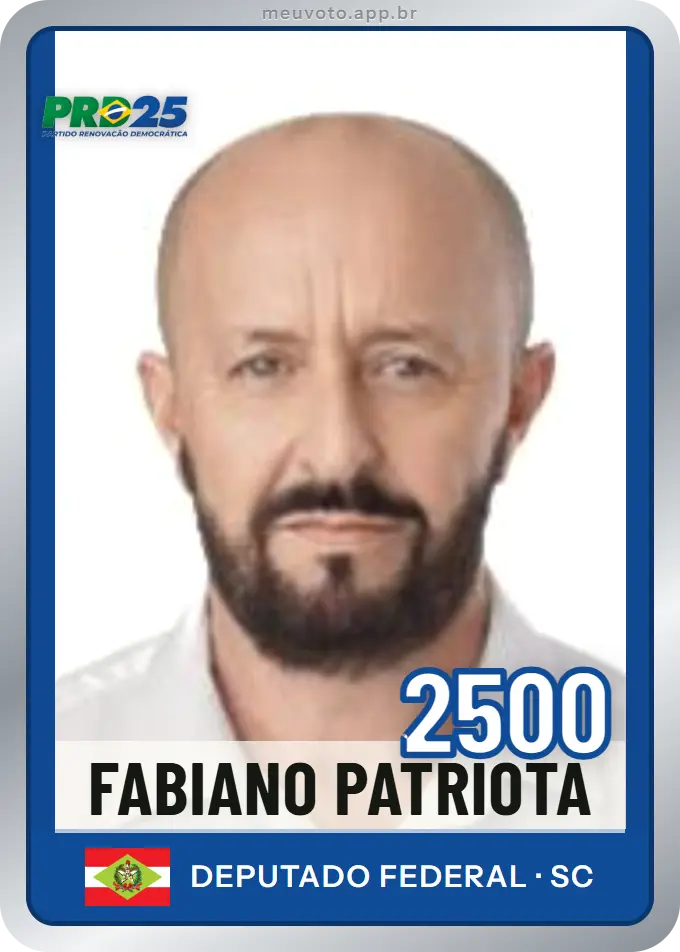 Carta de Fabiano Patriota, número 2500, PRD