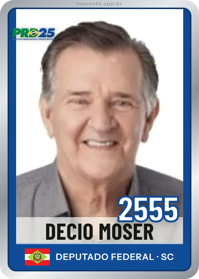Carta de Decio Moser, número 2555, PRD