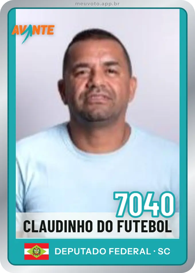 Carta de Claudinho do Futebol, número 7040, Avante
