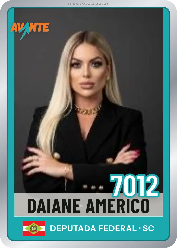 Carta de Daiane Americo, número 7012, Avante