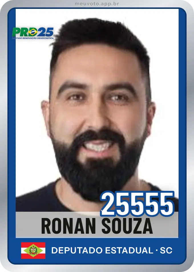 Carta de Ronan Souza, número 25555, PRD