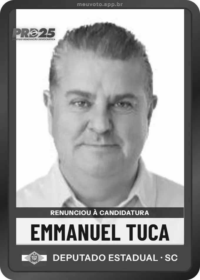 Carta de Emmanuel Tuca, PRD. Renunciou à candidatura e não vai à urna.