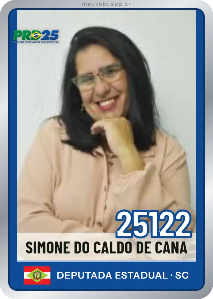 Carta de Simone do Caldo de Cana, número 25122, PRD