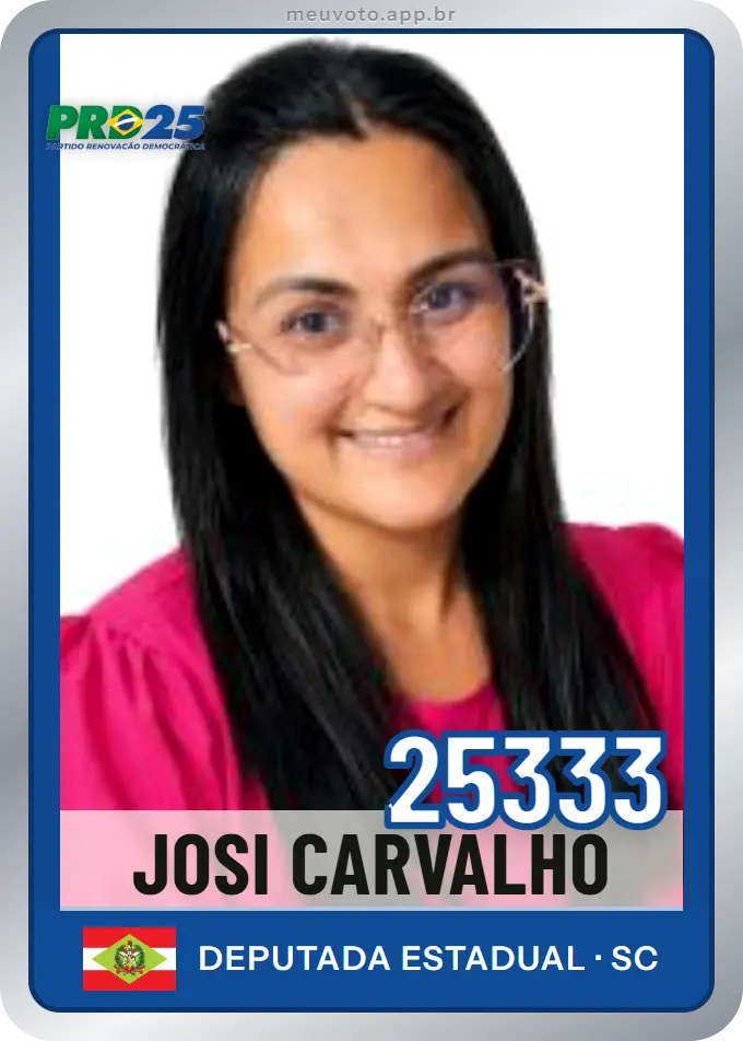 Carta de Josi Carvalho, número 25333, PRD