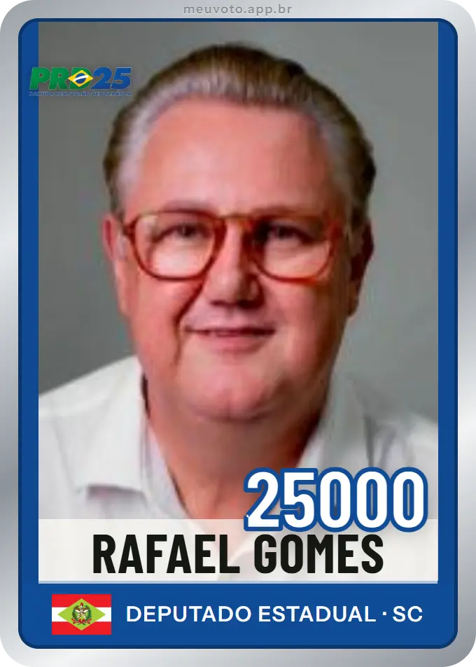 Carta de Rafael Gomes, número 25000, PRD