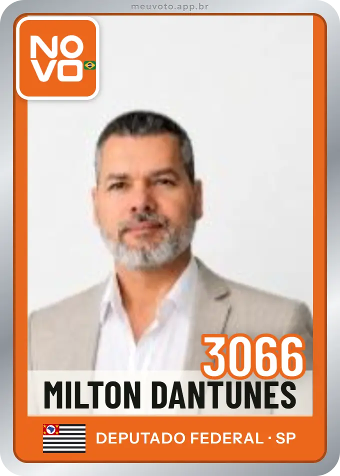 Carta de Milton Dantunes, número 3066, Novo