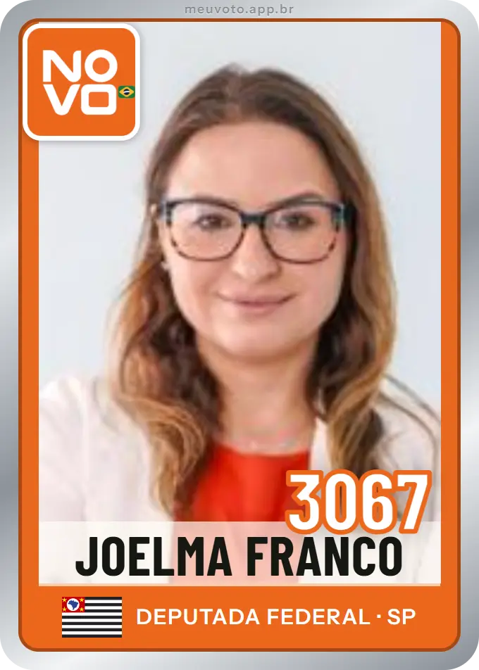 Carta de Joelma Franco, número 3067, Novo
