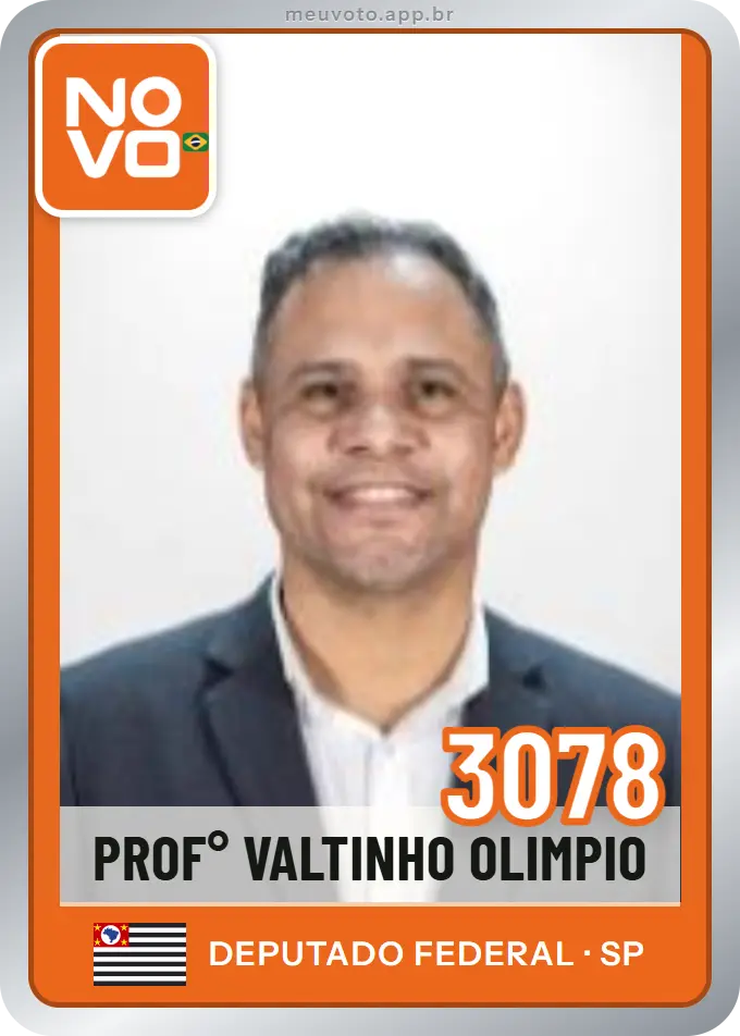 Carta de Prof° Valtinho Olimpio, número 3078, Novo