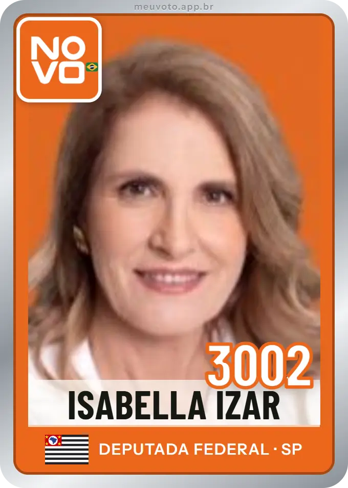 Carta de Isabella Izar, número 3002, Novo