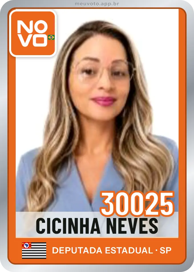 Carta de Cicinha Neves, número 30025, Novo
