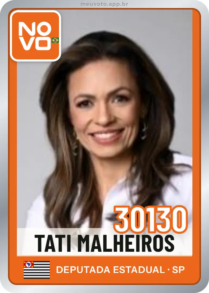 Carta de Tati Malheiros, número 30130, Novo