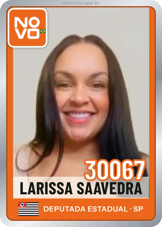 Carta de Larissa Saavedra, número 30067, Novo