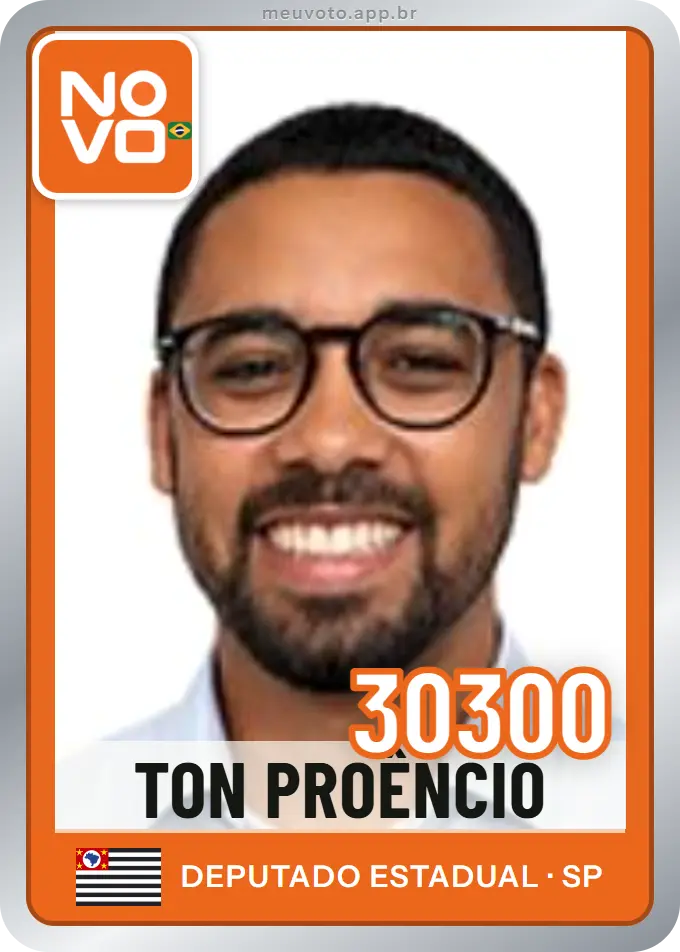 Carta de Ton Proêncio, número 30300, Novo