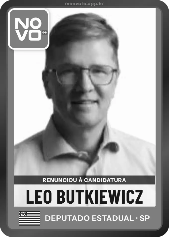 Carta de Leo Butkiewicz, Novo. Renunciou à candidatura e não vai à urna.