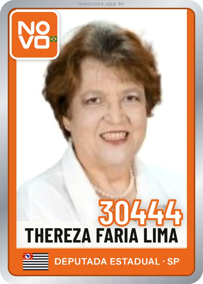 Carta de Thereza Faria Lima, número 30444, Novo