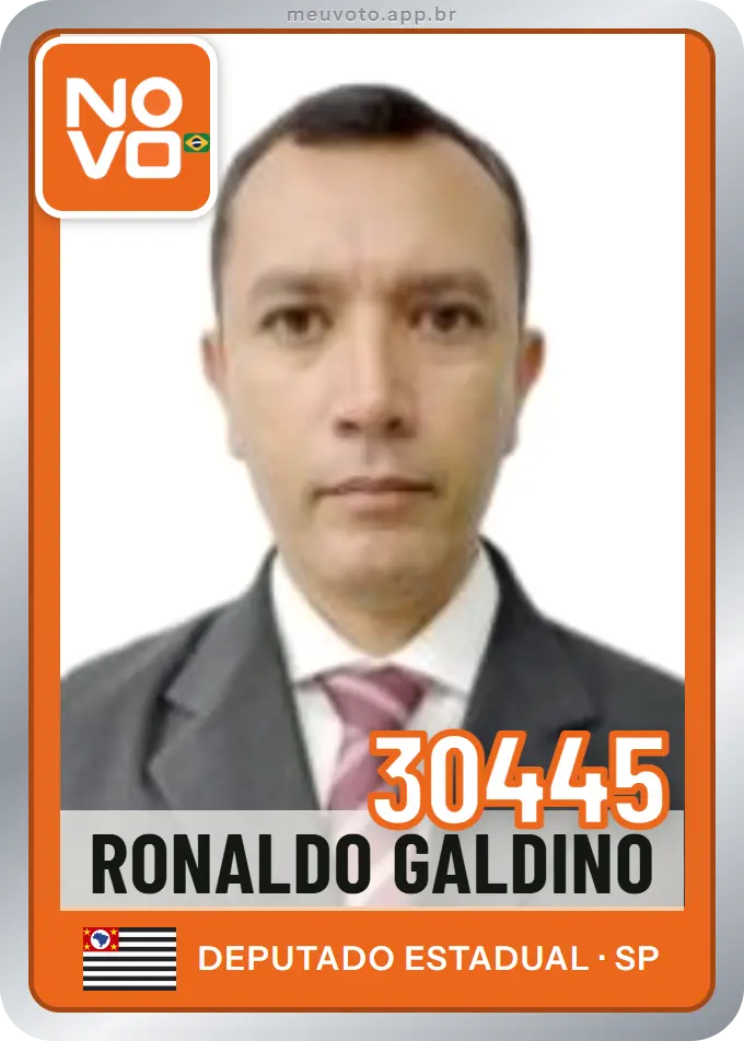 Carta de Ronaldo Galdino, número 30445, Novo