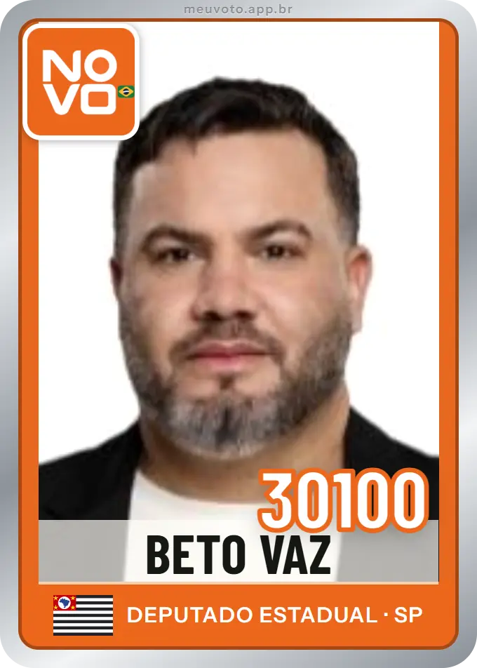 Carta de Beto Vaz, número 30100, Novo