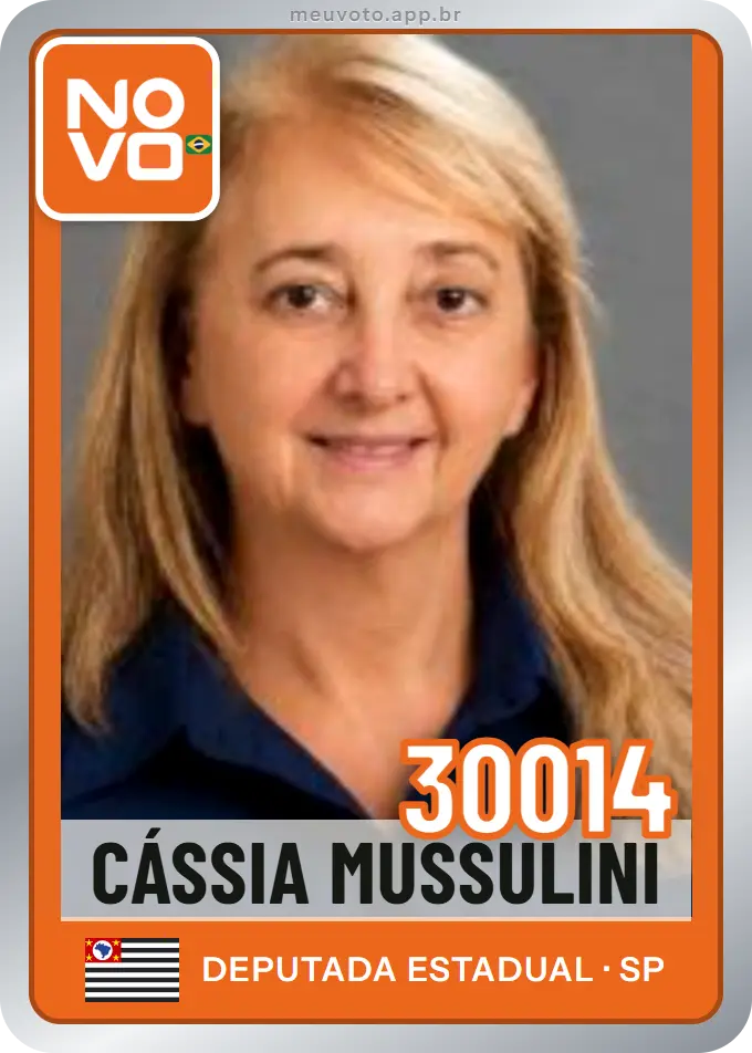 Carta de Cássia Mussulini, número 30014, Novo