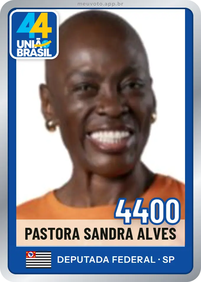 Carta de Pastora Sandra Alves, número 4400, União