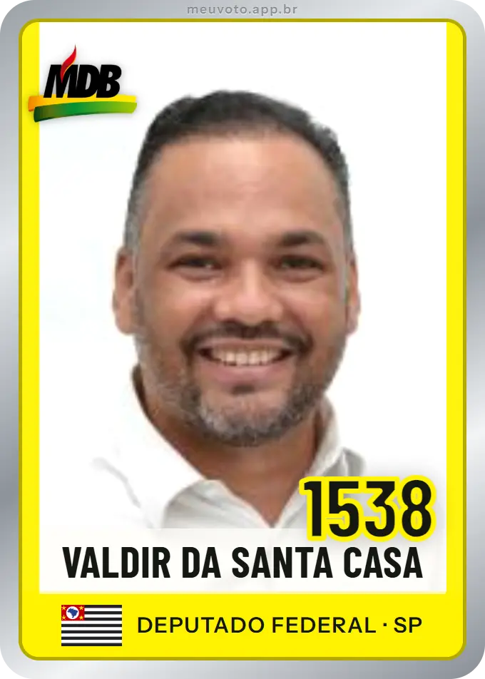 Carta de Valdir da Santa Casa, número 1538, MDB