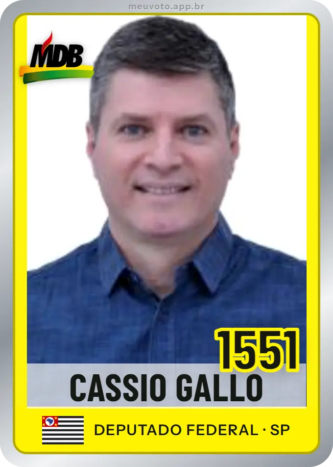 Carta de Cassio Gallo, número 1551, MDB